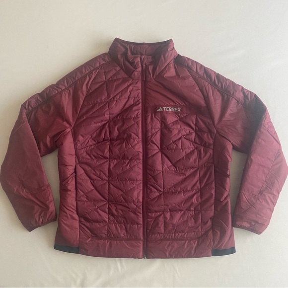 Adidas Terrex Puffer Jacket Women Plus 1X Quilted Insulated Full Zip Pockets Top - Picture 4 of 16